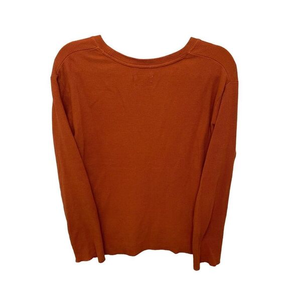 Pact Men’s Waffle-Knit Visit Crewneck Size S in A Burnt Orange - Picture 3 of 8